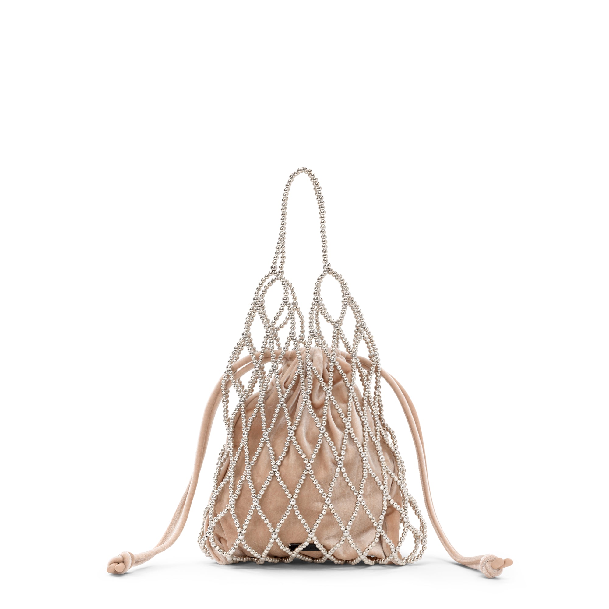 Beaded Chrome taske - silver